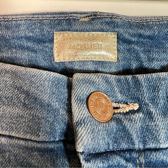 Mother High Waisted Looker Ankle Fray Shoot to Thrill Painted Leopard Jeans 25 - Picture 5 of 15